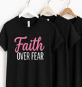 Faith OVER FEAR Christian Graphic T-Shirt – Inspirational Unisex Custom Tee